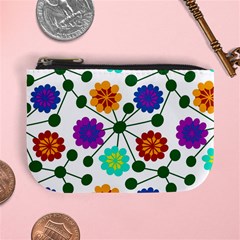 Bloom Plant Flowering Pattern Mini Coin Purse