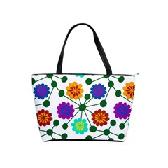 Bloom Plant Flowering Pattern Classic Shoulder Handbag by Maspions