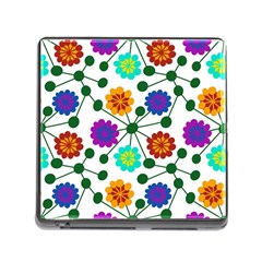 Bloom Plant Flowering Pattern Memory Card Reader (square 5 Slot)