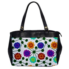 Bloom Plant Flowering Pattern Oversize Office Handbag by Maspions