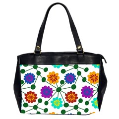 Bloom Plant Flowering Pattern Oversize Office Handbag (2 Sides)