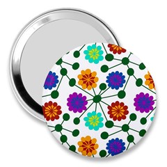 Bloom Plant Flowering Pattern 3  Handbag Mirrors