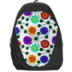 Bloom Plant Flowering Pattern Backpack Bag by Maspions