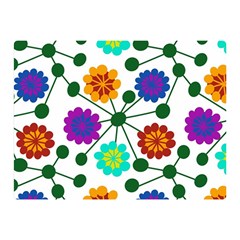 Bloom Plant Flowering Pattern Two Sides Premium Plush Fleece Blanket (mini)