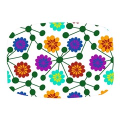 Bloom Plant Flowering Pattern Mini Square Pill Box