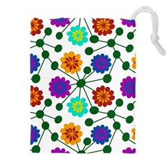 Bloom Plant Flowering Pattern Drawstring Pouch (4xl)