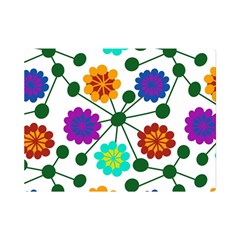 Bloom Plant Flowering Pattern Premium Plush Fleece Blanket (mini)