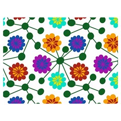 Bloom Plant Flowering Pattern Premium Plush Fleece Blanket (extra Small)