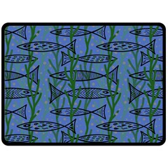 Fish Pike Pond Lake River Animal Fleece Blanket (large)