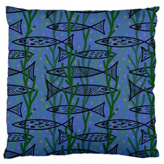 Fish Pike Pond Lake River Animal Large Cushion Case (one Side) by Maspions