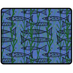 Fish Pike Pond Lake River Animal Two Sides Fleece Blanket (medium)