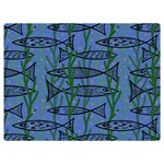 Fish Pike Pond Lake River Animal Two Sides Premium Plush Fleece Blanket (Baby Size) 40 x30  Blanket Back