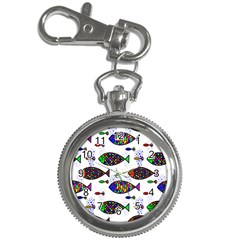 Fish Abstract Colorful Key Chain Watches