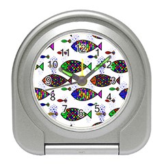 Fish Abstract Colorful Travel Alarm Clock