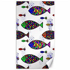 Fish Abstract Colorful Canvas 40  X 72 