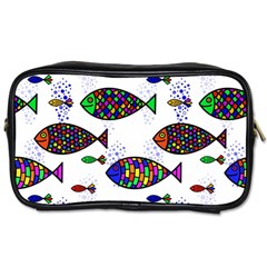 Fish Abstract Colorful Toiletries Bag (one Side)