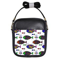 Fish Abstract Colorful Girls Sling Bag