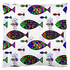 Fish Abstract Colorful Large Cushion Case (two Sides)