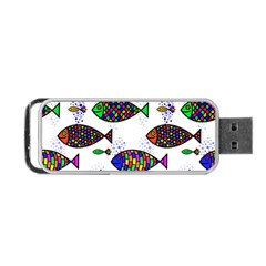 Fish Abstract Colorful Portable Usb Flash (two Sides)