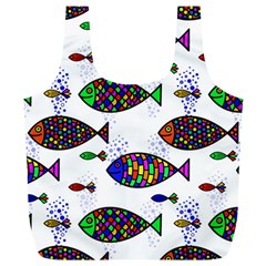 Fish Abstract Colorful Full Print Recycle Bag (xl)