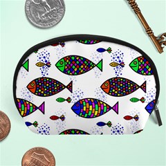 Fish Abstract Colorful Accessory Pouch (large)