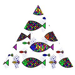 Fish Abstract Colorful Wooden Puzzle Triangle