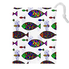 Fish Abstract Colorful Drawstring Pouch (4xl)