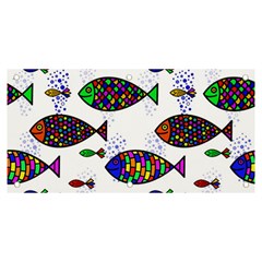 Fish Abstract Colorful Banner And Sign 6  X 3 