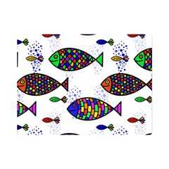 Fish Abstract Colorful Premium Plush Fleece Blanket (mini)