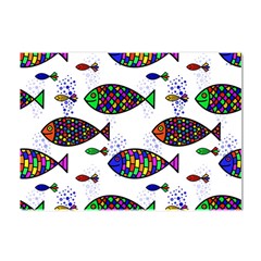 Fish Abstract Colorful Crystal Sticker (a4) by Maspions