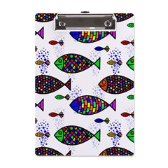 Fish Abstract Colorful A5 Acrylic Clipboard