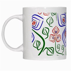 Bloom Nature Plant Pattern White Mug