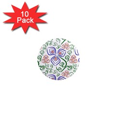 Bloom Nature Plant Pattern 1  Mini Magnet (10 Pack) 