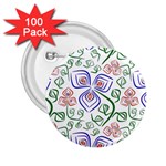 Bloom Nature Plant Pattern 2.25  Buttons (100 pack)  Front