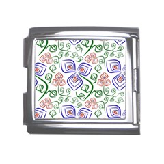 Bloom Nature Plant Pattern Mega Link Italian Charm (18mm)