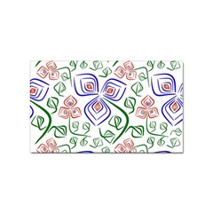 Bloom Nature Plant Pattern Sticker Rectangular (10 pack)