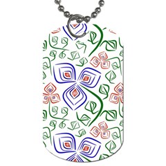 Bloom Nature Plant Pattern Dog Tag (two Sides)