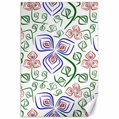 Bloom Nature Plant Pattern Canvas 24  X 36  by Maspions