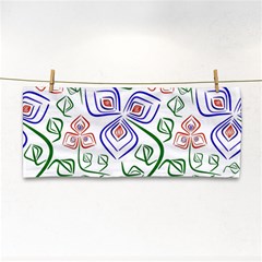 Bloom Nature Plant Pattern Hand Towel by Maspions