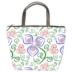 Bloom Nature Plant Pattern Bucket Bag