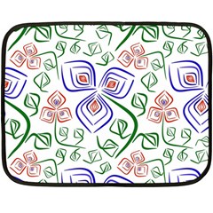 Bloom Nature Plant Pattern Fleece Blanket (mini)