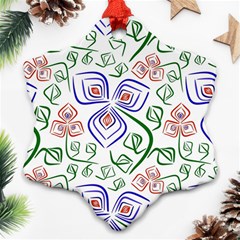 Bloom Nature Plant Pattern Ornament (Snowflake)