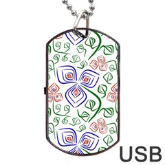 Bloom Nature Plant Pattern Dog Tag Usb Flash (one Side)