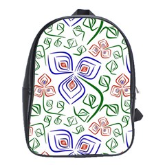 Bloom Nature Plant Pattern School Bag (xl) by Maspions