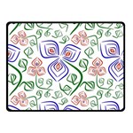 Bloom Nature Plant Pattern Two Sides Fleece Blanket (Small) 45 x34  Blanket Front