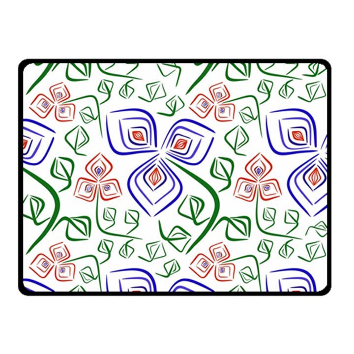 Bloom Nature Plant Pattern Two Sides Fleece Blanket (Small)