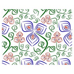 Bloom Nature Plant Pattern Two Sides Premium Plush Fleece Blanket (teen Size) by Maspions