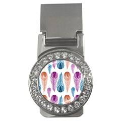 Pen Peacock Colors Colored Pattern Money Clips (cz) 