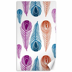 Pen Peacock Colors Colored Pattern Canvas 40  X 72 