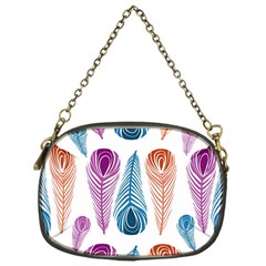 Pen Peacock Colors Colored Pattern Chain Purse (one Side)